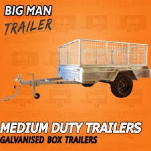 7x4 Single Axle Box Trailer Galvanised Heavy Duty Cage Fully
